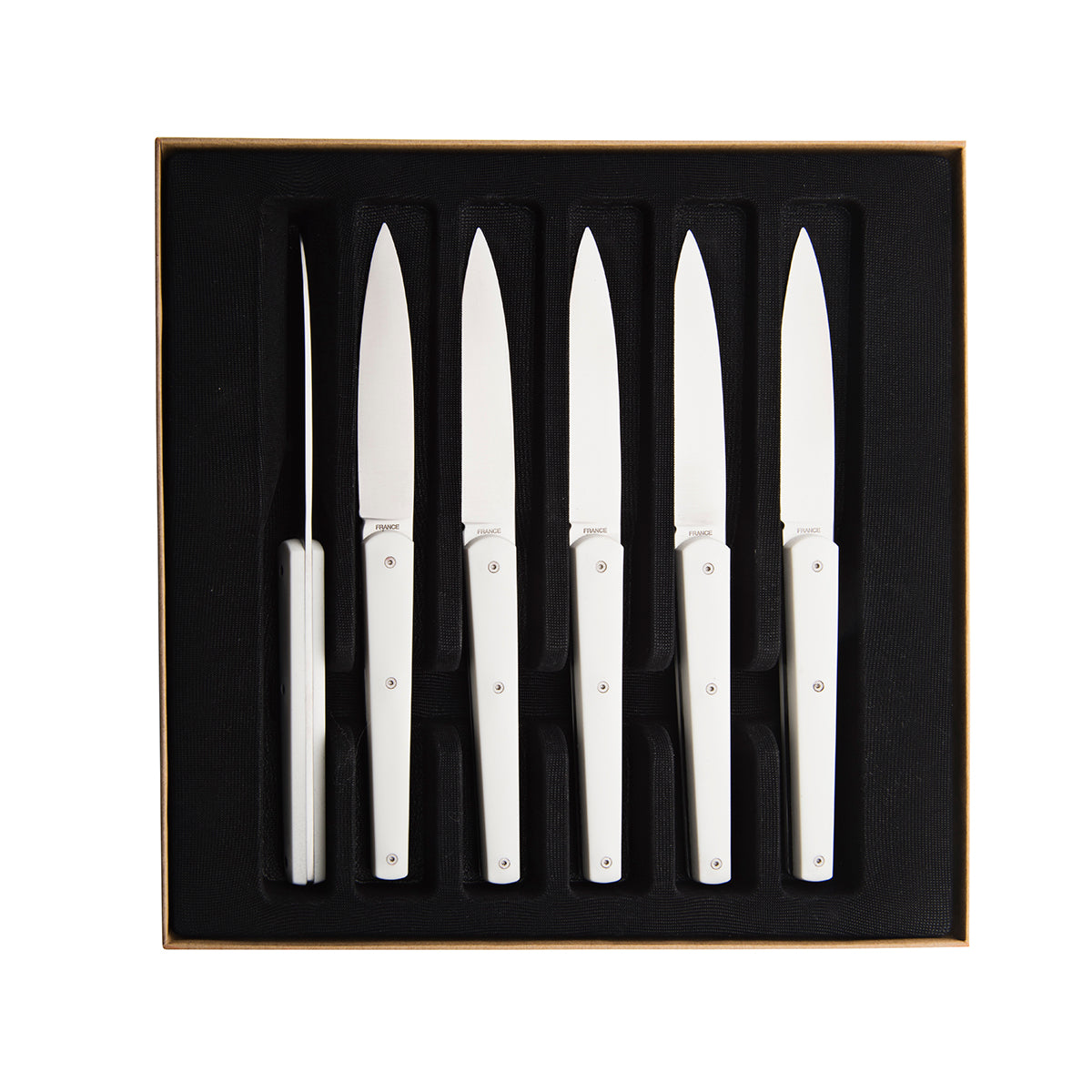 Steak Knives, Set of 6- White