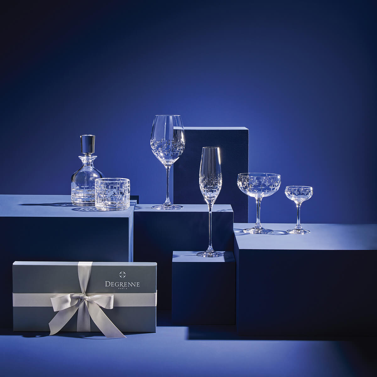 NEWPORT TWIST Gift box of 4 low tumblers 25 cl