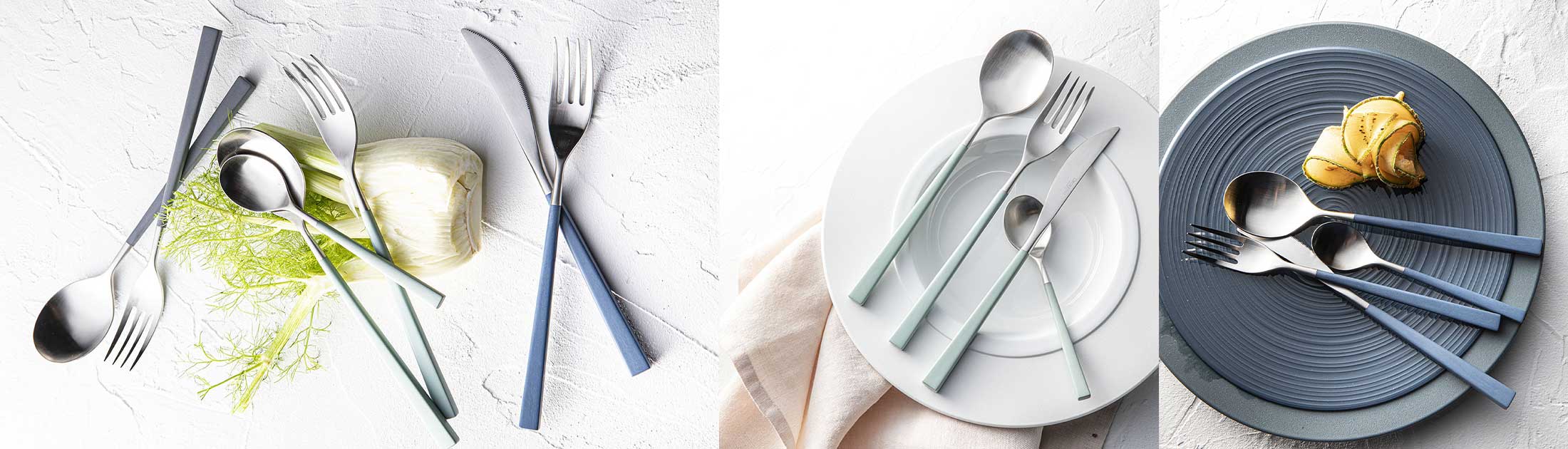 FUSE COLOR GREY Cutlery set for 24 place settings