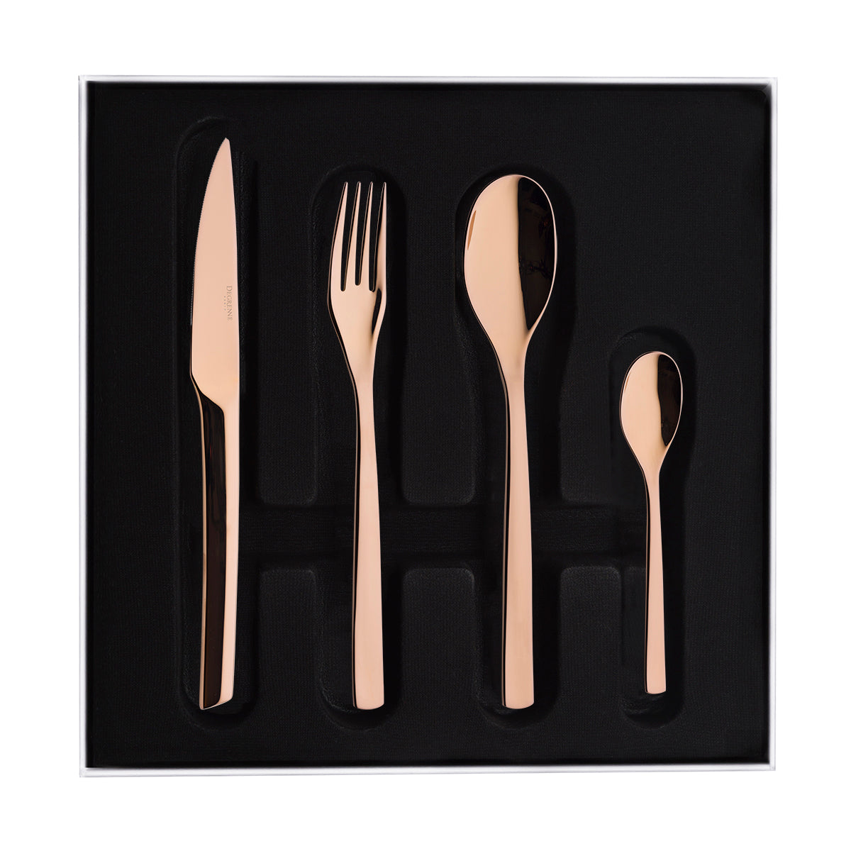 GUEST MIRROR FINISH COOPER COLOR Cutlery set for 24 place settings