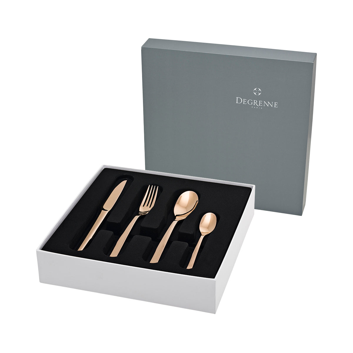GUEST MIRROR FINISH COOPER COLOR Cutlery set for 24 place settings